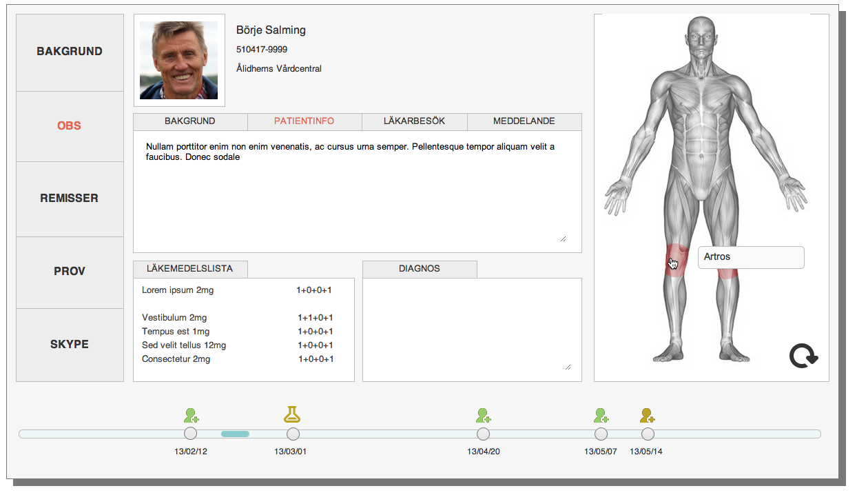 Produced prototype: Visual medical journal, to improve doctor-patient dialogue